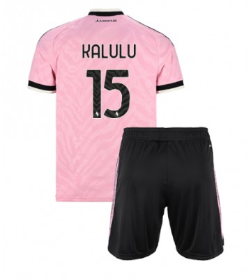 Juventus Pierre Kalulu #15 Udebanetrøje Børn 2026-27 Kortærmet (+ Korte bukser)